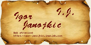 Igor Janojkić vizit kartica